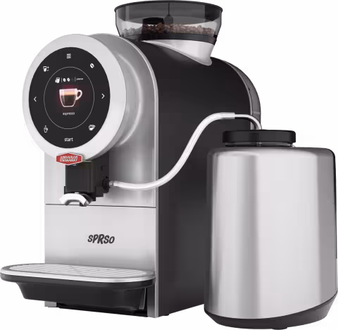 Sprso voorkant schuin rechts met melkkoeler 